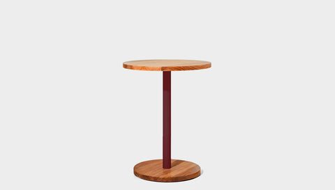 reddie round cafe/bar table 60dia x 100H *cm (bar height) / Solid Reclaimed Wood Teak~Natural / Metal~Rust Bob Pedestal Cafe & Bar Table (2 heights)