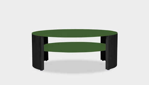 reddie-raw round coffee table 90 dia x 35H (cm*) / Metal~Green / Solid Reclaimed Wood~Teak Black Andi Coffee Table Round