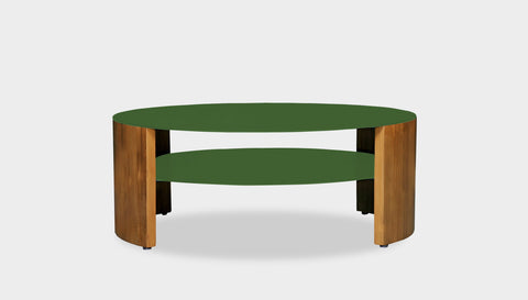 reddie-raw round coffee table 90 dia x 35H (cm*) / Metal~Green / Solid Reclaimed Wood~Teak Natural Andi Coffee Table Round