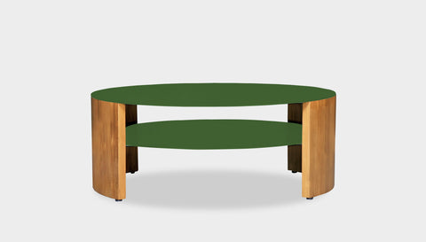 reddie-raw round coffee table 90 dia x 35H (cm*) / Metal~Green / Solid Reclaimed Wood~Teak Oak Andi Coffee Table Round
