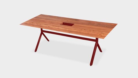 reddie-raw rectangular 160L x 90D x 75H *cm / Solid Reclaimed Wood Teak~Natural / Metal~Rust Andi Meeting Table / Hot Desk