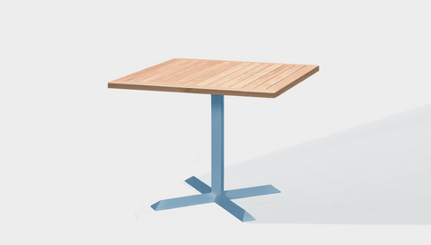 reddie-raw outdoor round dining table 60 x 60 x 75H*cm / Solid Reclaimed Wood Teak~Natural / Metal~Blue Andi Outdoor Square Cafe/Bar Table (2 heights)