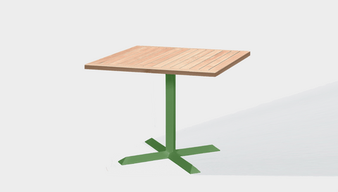 reddie-raw outdoor round dining table 60 x 60 x 75H*cm / Solid Reclaimed Wood Teak~Natural / Metal~Green Andi Outdoor Square Cafe/Bar Table (2 heights)