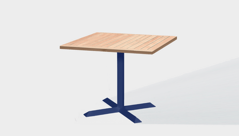 reddie-raw outdoor round dining table 60 x 60 x 75H*cm / Solid Reclaimed Wood Teak~Natural / Metal~Navy Andi Outdoor Square Cafe/Bar Table (2 heights)