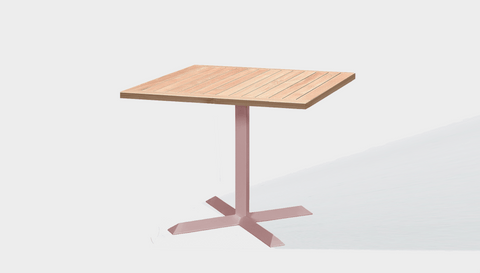 reddie-raw outdoor round dining table 60 x 60 x 75H*cm / Solid Reclaimed Wood Teak~Natural / Metal~Pink Andi Outdoor Square Cafe/Bar Table (2 heights)