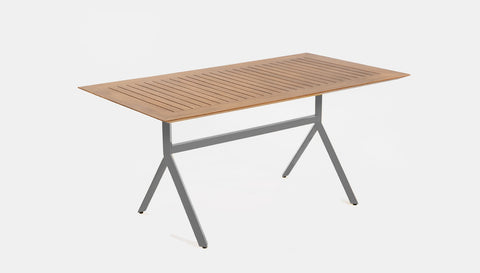 reddie-raw rectangular 160L x 90D x 75H *cm / Solid Reclaimed Teak Wood~Natural / Metal~Grey Andi Outdoor Table