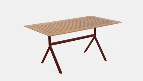 reddie-raw rectangular 160L x 90D x 75H *cm / Solid Reclaimed Teak Wood~Natural / Metal~Rust Andi Outdoor Table