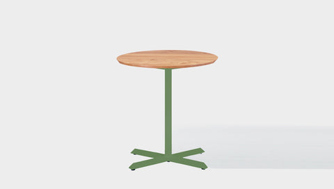 reddie-raw round cafe/bar table 60dia x 75H *cm / Solid Reclaimed Wood Teak~Oak / Metal~Green Andi Pedestal Cafe & Bar Table (2 Heights)