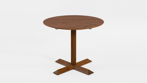 reddie-raw round 60dia x 75H *cm / Solid Reclaimed Teak Wood~Walnut / Solid Reclaimed Teak Wood~Walnut Andi Pedestal Table Wood