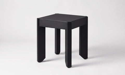 reddie-raw square side table 40W X 40H X 45D / Metal~Black Bevel Stool/Side Table Metal
