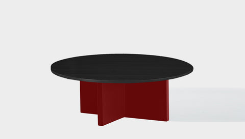 reddie-raw round coffee table 90dia x 35H *cm / Solid Reclaimed Wood Teak~Black / Metal~Rust Bob Coffee Table Round