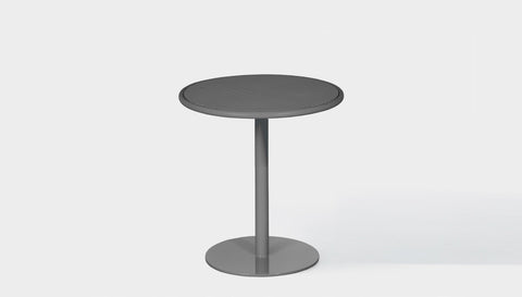 reddie-raw outdoor dining table round 60dia x 75H *cm / Metal~Grey Bob Outdoor Pedestal Cafe & Bar Table- Metal (2 heights)