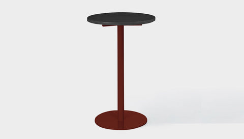 reddie-raw round cafe/bar table 60dia x 100H *cm (bar height) / Solid Reclaimed Wood Teak~Black / Metal~Rust Bob Pedestal Cafe & Bar Table (2 heights)