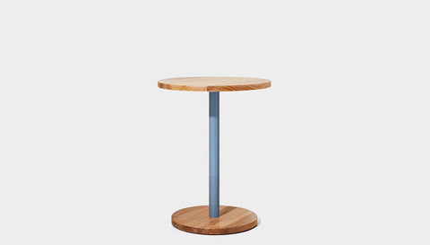 reddie-raw cafe & bar pedestal table 60dia x 75H *cm / Solid Reclaimed Wood Teak~Oak / Metal~Blue Bob Pedestal Cafe & Bar Table (2 heights)