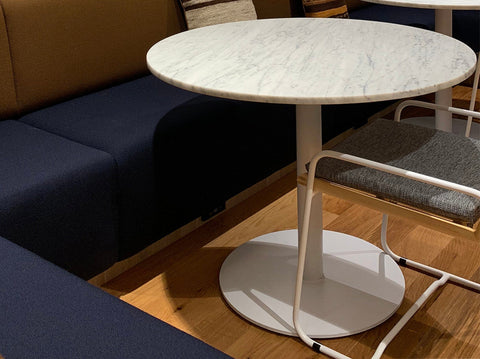 reddie-raw round Bob Pedestal Table - Marble