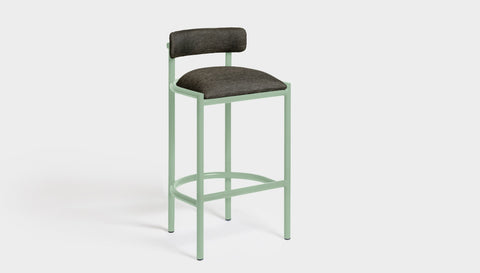 reddie-raw bar stool 50W x 46D x 96H *cm (75H seat height crushed) / Metal~Mint / Fabric~Davano Iron Stone Cinta Bar Stool - Metal