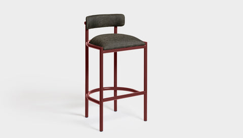 reddie-raw bar stool 50W x 46D x 96H *cm (75H seat height crushed) / Metal~Rust / Fabric~Davano Iron Stone Cinta Bar Stool - Metal