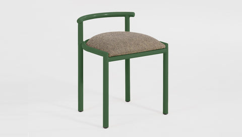 reddie-raw dining chair 50W x 48D x 72H *cm (45H seat height crushed) / Fabric~Textile 23 402 black stripe / Metal~Green Cinta cafe stool