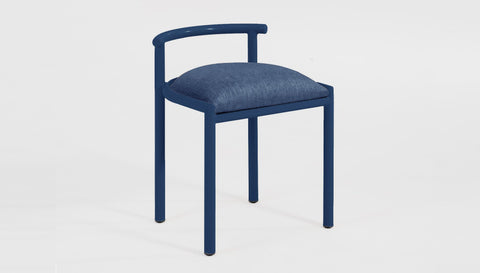 reddie-raw dining chair 50W x 48D x 72H *cm (45H seat height crushed) / Fabric~Davano Navy / Metal~Navy Cinta cafe stool metal
