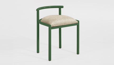 reddie-raw dining chair 50W x 48D x 72H *cm (45H seat height crushed) / Fabric~Davano Paperbank / Metal~Green Cinta cafe stool metal