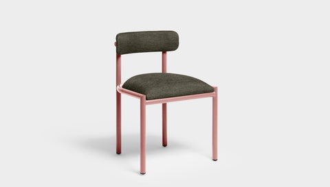reddie-raw dining chair 50W x 48D x 72H *cm (45H seat height crushed) / Metal~Pink / Fabric~Blush Antrazit Cinta metal dining chair