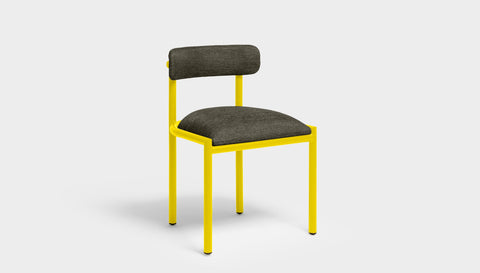 reddie-raw dining chair 50W x 48D x 72H *cm (45H seat height crushed) / Metal~Yellow / Fabric~Blush Antrazit Cinta metal dining chair