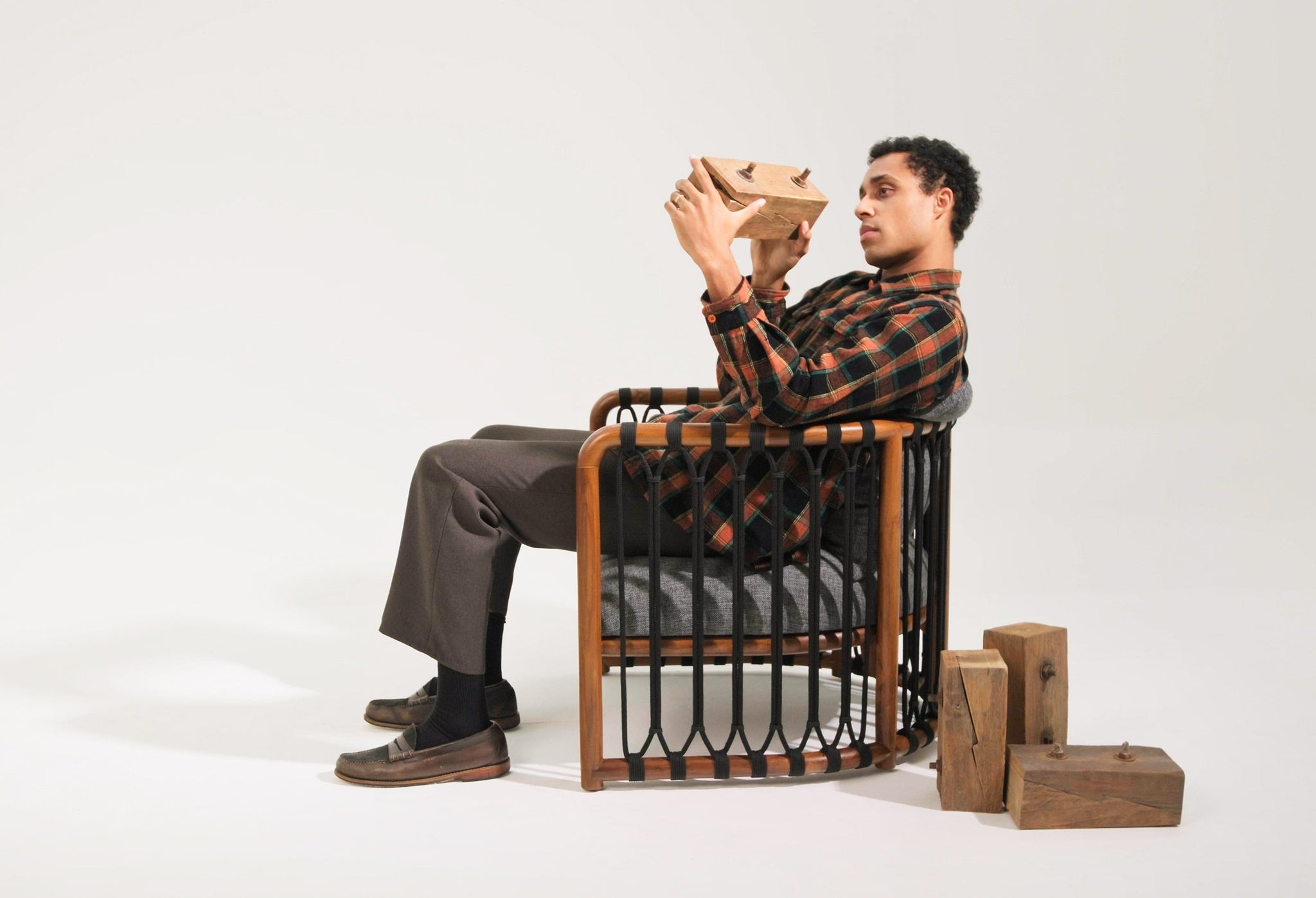 reddie-raw dining chair Cinta Rope Lounge Chair