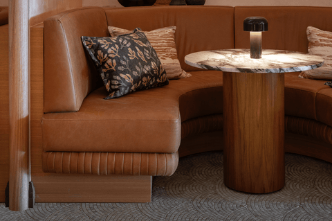 reddie-raw round Dora Drum Table Round - Marble