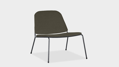 reddie-raw lounge chair 68W x 75D x 70H *cm (40H seat) / Fabric~Blush Antrazit / Metal~Black Kami Lounge Chair