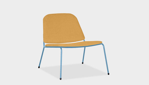reddie-raw lounge chair 68W x 75D x 70H *cm (40H seat) / Fabric~Blush Curry / Metal~Blue Kami Lounge Chair