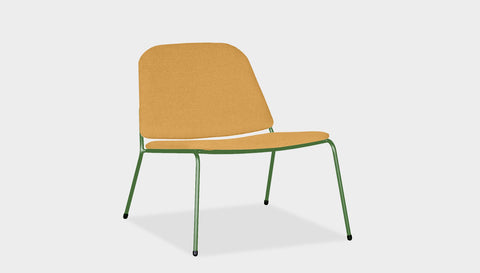 reddie-raw lounge chair 68W x 75D x 70H *cm (40H seat) / Fabric~Blush Curry / Metal~Green Kami Lounge Chair