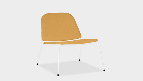 reddie-raw lounge chair 68W x 75D x 70H *cm (40H seat) / Fabric~Blush Curry / Metal~White Kami Lounge Chair