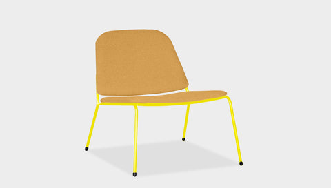 reddie-raw lounge chair 68W x 75D x 70H *cm (40H seat) / Fabric~Blush Curry / Metal~Yellow Kami Lounge Chair