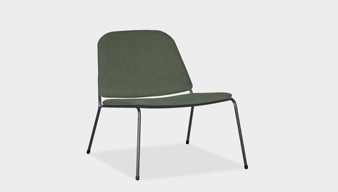 reddie-raw lounge chair 68W x 75D x 70H *cm (40H seat) / Fabric~Blush Green / Metal~Black Kami Lounge Chair