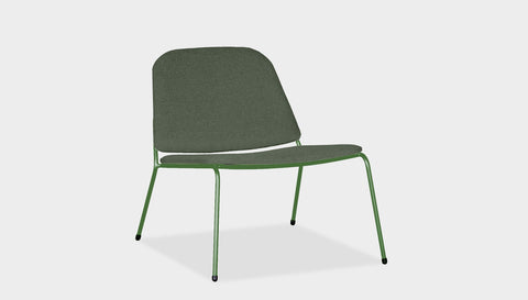 reddie-raw lounge chair 68W x 75D x 70H *cm (40H seat) / Fabric~Blush Green / Metal~Green Kami Lounge Chair