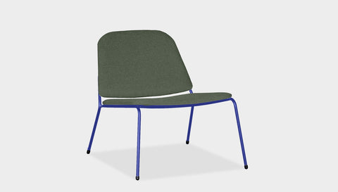 reddie-raw lounge chair 68W x 75D x 70H *cm (40H seat) / Fabric~Blush Green / Metal~Navy Kami Lounge Chair