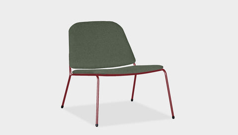 reddie-raw lounge chair 68W x 75D x 70H *cm (40H seat) / Fabric~Blush Green / Metal~Rust Kami Lounge Chair