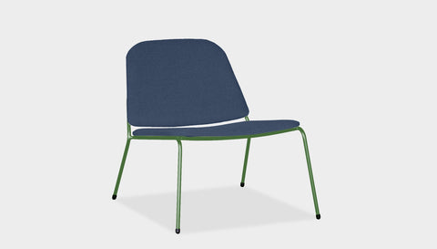 reddie-raw lounge chair 68W x 75D x 70H *cm (40H seat) / Fabric~Blush Navy / Metal~Green Kami Lounge Chair