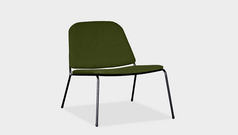 reddie-raw lounge chair 68W x 75D x 70H *cm (40H seat) / Fabric~Davano Green / Metal~Black Kami Lounge Chair