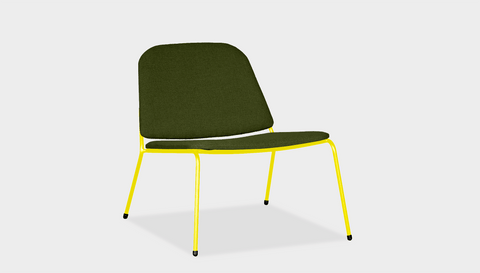 reddie-raw lounge chair 68W x 75D x 70H *cm (40H seat) / Fabric~Davano Green / Metal~Yellow Kami Lounge Chair