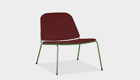 reddie-raw lounge chair 68W x 75D x 70H *cm (40H seat) / Fabric~Davano Sangria / Metal~Green Kami Lounge Chair