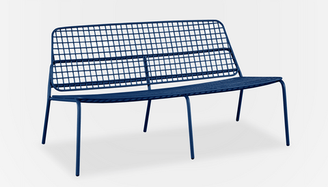 reddie-raw outdoor lounge 136W x 76D x 70H *cm (40H seat) / Metal~Navy Kami Outdoor Lounge 2 seater