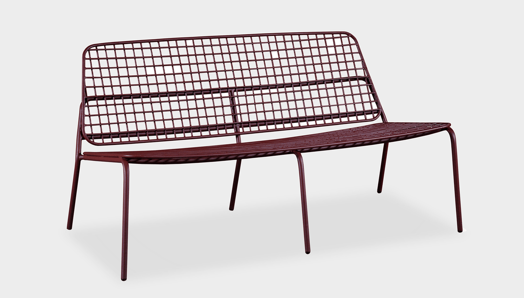 reddie-raw outdoor lounge 136W x 76D x 70H *cm (40H seat) / Metal~Rust Kami Outdoor Lounge 2 seater