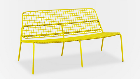 reddie-raw outdoor lounge 136W x 76D x 70H *cm (40H seat) / Metal~Yellow Kami Outdoor Lounge 2 seater