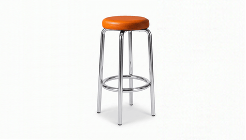 reddie-raw stool 35dia x 75H*cm / Leather~Tan / Not Metal Trip Milton Stool -Stainless Steel