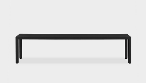 reddie-raw outdoor seating 140W x 35D x 45H *cm (Ideal for 160L table) / Solid Reclaimed Teak Wood~Natural / Metal~Black Mimi Outdoor Bench Metal