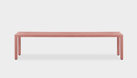 reddie-raw outdoor seating 140W x 35D x 45H *cm (Ideal for 160L table) / Solid Reclaimed Teak Wood~Natural / Metal~Pink Mimi Outdoor Bench Metal