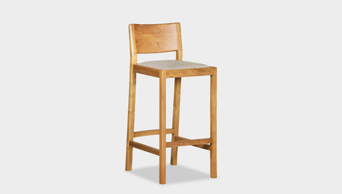 reddie-raw stool COUNTER 42W x 47D x 90 H (65H seat) / Solid Reclaimed Teak Wood~Oak / Fabric~Davano Paper Bank Rita Bar Stool