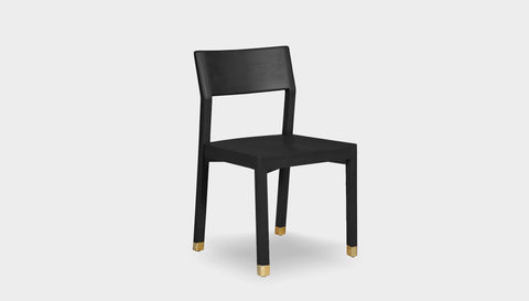 reddie-raw dining chair 46W x 49D x 82H *cm (45H seat) / Solid Reclaimed Teak Wood~Black / Brass Rita Dining Chair