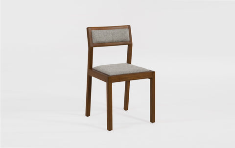 reddie-raw dining chair 50W x 48D x 72H *cm (45H seat height crushed) / 100% Wool Fabric~Textile 23 402 black stripe / Solid Reclaimed Teak Wood~Walnut Rita Dining Chair Upholstered